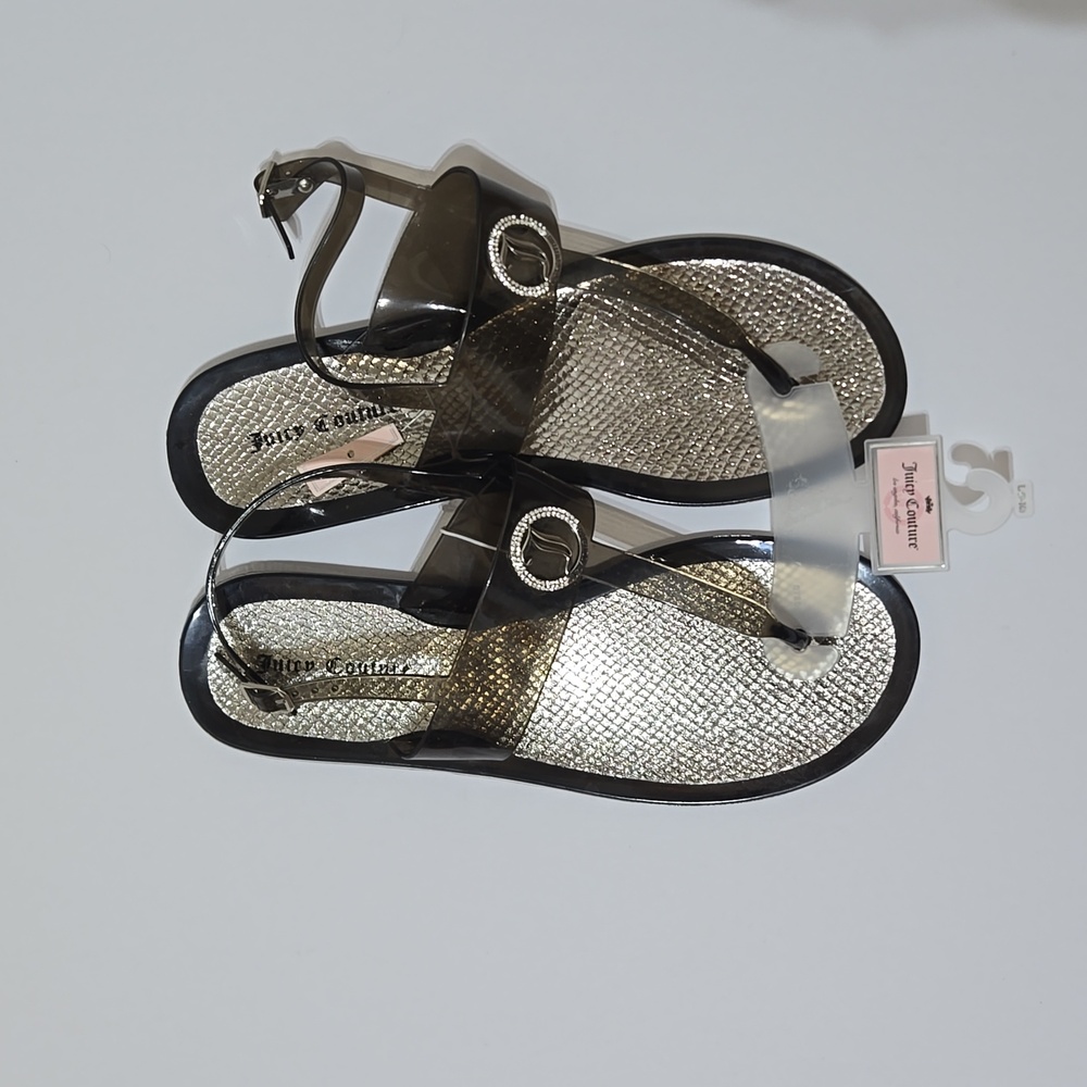Juicy Couture Women's Rhinestone Jelly Sandals